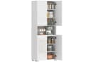 HOMCOM Küchenbuffet Hochglanz Weiß Soft-Close Sideboard Bild 1