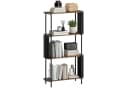 HOMCOM Standregal 4 Ebenen Braun Holzoptik Stahl Bild 1