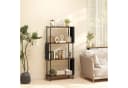 HOMCOM Standregal 4 Ebenen Braun Holzoptik Stahl Bild 2