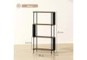 HOMCOM Standregal 4 Ebenen Braun Holzoptik Stahl Bild 3