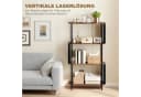 HOMCOM Standregal 4 Ebenen Braun Holzoptik Stahl Bild 4