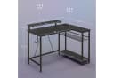 HOMCOM Computertisch Reversible Gaming Tisch mit LED & Steckdosen Bild 3
