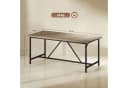 HOMCOM Esstisch Holzoptik Schwarz 180 cm Bild 3
