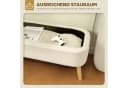 HOMCOM Sitzbank Truhenbank Bettbank mit Stauraum Teddy-Fleece Holzbeine Bild 4