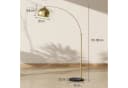 HOMCOM Stehlampe Bogenlampe höhenverstellbar gold Bild 3