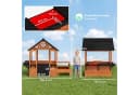 AIYAPPLAY Spielhaus Gartenhaus Holz mit Spülstation Hellbraun Bild 3