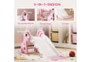 AIYAPPLAY Kinder-Rutsche Rosa mit Basketballkorb Bild 4