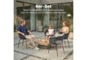 Outsunny Gartenstuhl mit Ausschnittdesign, Armlehne, 4 St, Dunkelgrau Bild 4