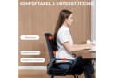 HOMCOM Besucherstuhl Schwarz mit Lendenwirbelstütze und Netzrückenlehne Bild 4