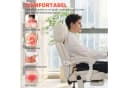 HOMCOM Schreibtischstuhl Ergonomisch Bürostuhl 6-Punkt-Massage Heizfunktion Weiß Bild 5
