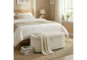 HOMCOM Sitzbank Beige Cord mit Stauraum und Polsterung Bild 2