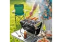 Outsunny Holzkohlegrill Klappbar mit Griff und Heberost Bild 2