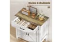 HOMCOM Sideboard Aufbewahrungsschrank Landhausstil Weiß Antikbraun Bild 4