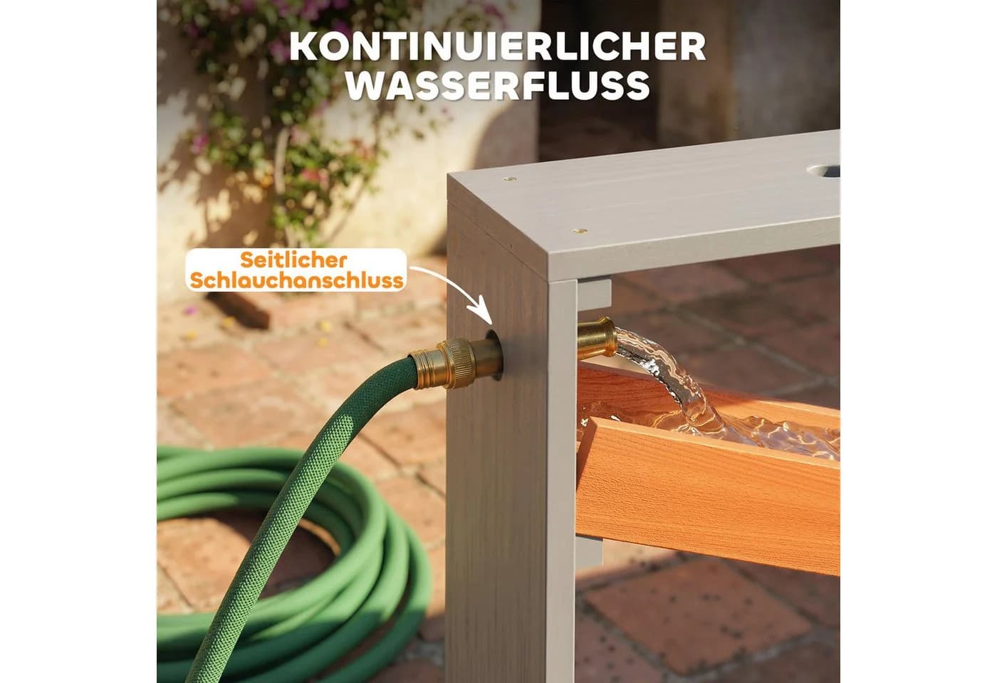 AIYAPLAY Sand- und Wassertisch mit Wasserbahn Grau - Bild 5