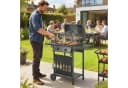 Outsunny Gasgrill mit 2 Brennern, Seitentischen und Unterkorb Schwarz Bild 2