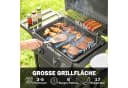 Outsunny Gasgrill mit 2 Brennern, Seitentischen und Unterkorb Schwarz Bild 4
