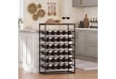 HOMCOM Weinregal 30 Flaschen Metall Rustikal-Braun Bild 2