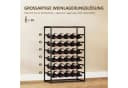 HOMCOM Weinregal 30 Flaschen Metall Rustikal-Braun Bild 4