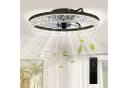 HOMCOM Deckenventilator mit LED-Beleuchtung 50cm Schwarz Bild 1