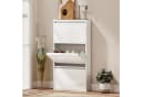 HOMCOM Schuhschrank Klappsystem Weiß Metall Bild 2