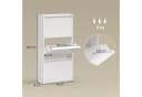 HOMCOM Schuhschrank Klappsystem Weiß Metall Bild 3