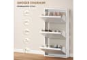 HOMCOM Schuhschrank Klappsystem Weiß Metall Bild 5