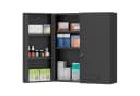 Kleankin Medizinschrank abschließbar Schwarz 6 Regale Bild 1