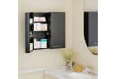 Kleankin Medizinschrank abschließbar Schwarz 6 Regale Bild 2
