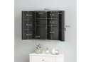 Kleankin Medizinschrank abschließbar Schwarz 6 Regale Bild 3