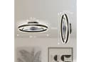 HOMCOM Deckenventilator mit Licht Schwarz 50 cm Durchmesser 6 Geschwindigkeiten Bild 3