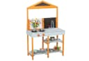 AIYAPLAY Outdoor-Spielküche Matschküche Tannenholz Hellblau mit Herd Bild 1