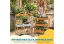 AIYAPLAY Outdoor-Spielküche Matschküche Tannenholz Hellblau mit Herd Bild 4