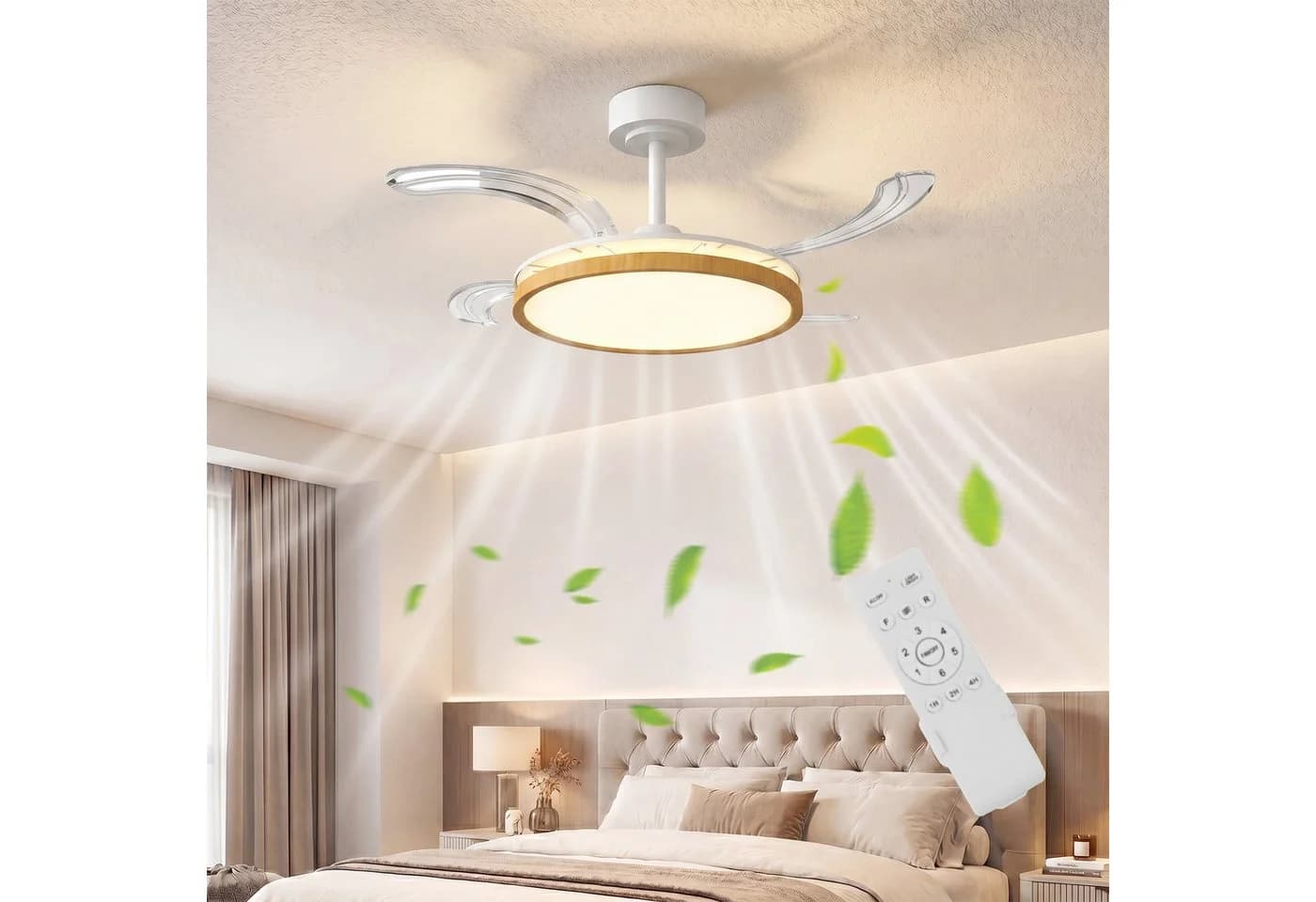 HOMCOM Deckenventilator mit LED Licht und Fernbedienung - Bild 2