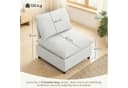 HOMCOM Loungesessel Grau Kunstleder Modular für Kleine Räume Bild 3