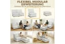 HOMCOM Loungesessel Grau Kunstleder Modular für Kleine Räume Bild 4