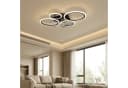 HOMCOM Deckenventilator mit LED-Beleuchtung, 4-Ring-Design, Schwarz Bild 2