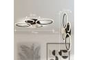 HOMCOM Deckenventilator mit LED-Beleuchtung, 4-Ring-Design, Schwarz Bild 3
