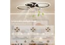 HOMCOM Deckenventilator mit LED-Beleuchtung, 4-Ring-Design, Schwarz Bild 5