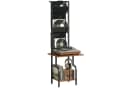 HOMCOM CD-Regal mit 3 Stofftaschen und Tischplatte, Industrial Design Bild 1