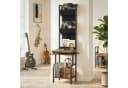 HOMCOM CD-Regal mit 3 Stofftaschen und Tischplatte, Industrial Design Bild 2