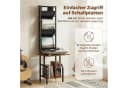 HOMCOM CD-Regal mit 3 Stofftaschen und Tischplatte, Industrial Design Bild 5