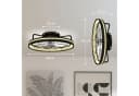 HOMCOM Deckenventilator mit Licht, 48 cm, Dimmbar, 6 Geschw., Fernbedienung Bild 3