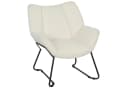 HOMCOM Relaxsessel Sherpa-Fleece Weiß Moderner Loungesessel Bild 1