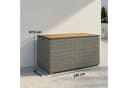 Outsunny Gartenbox mit Akazienholz-Deckel und PE-Rattan Dunkelgrau Bild 3