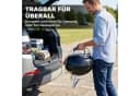 Outsunny Tragbarer Holzkohlegrill Schwarz mit Deckelgriff Bild 4