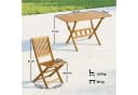 Outsunny Garten-Essgruppe 5-tlg. Akazienholz Klappbar Beige Bild 3