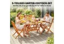 Outsunny Garten-Essgruppe 5-tlg. Akazienholz Klappbar Beige Bild 4