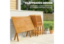 Outsunny Garten-Essgruppe 5-tlg. Akazienholz Klappbar Beige Bild 5