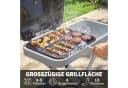 Outsunny Gasgrill mit Faltbarem Rollwagen Schwarz Silber Bild 5