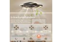 HOMCOM Deckenventilator mit Licht Schwarz Transparent 53cm Dimmbar Fernbedienung Bild 5